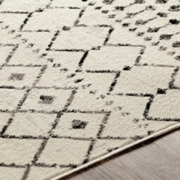 Livabliss Pisa-Geometric Black Off-White Grey Living Dining Bedroom Rug 140 X 200 Cm Easy Care, Non Shedding - thumbnail 3