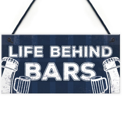 Red Ocean Man Cave Home Bar Sign Pub Hanging Plaque Funny Gift For Him Men Cider Gin Gift - image 1