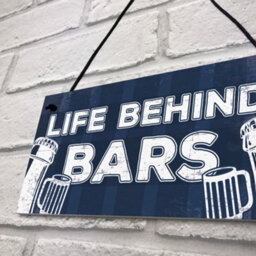 Red Ocean Man Cave Home Bar Sign Pub Hanging Plaque Funny Gift For Him Men Cider Gin Gift - thumbnail 7