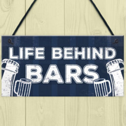 Red Ocean Man Cave Home Bar Sign Pub Hanging Plaque Funny Gift For Him Men Cider Gin Gift - thumbnail 2