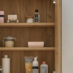 Oakham Premium Haven Brown Mirrored Cabinet - thumbnail 9