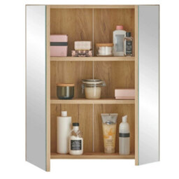 Oakham Premium Haven Brown Mirrored Cabinet - thumbnail 2