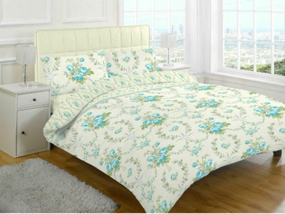 Homes & Linen Benjamin Stripes Duvet Quilt Cover Polycotton Printed Summer Bedding Set