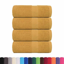 Berkfield Durable Wash Towels 4 Pcs Frogn Gold 30X30 Cm 100% Cotton