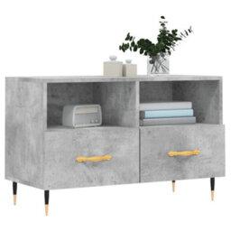 Berkfield Tv Cabinet Concrete Grey 80X36X50 Cm Engineered Wood - thumbnail 3