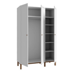 Furniture To Go Wensley 3 Door Wardrobe In Light Grey And Oak - thumbnail 3
