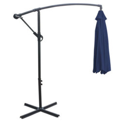 Sundaze 3M Blue Cantilever Banana Parasol Crank Handle Patio Garden Umbrella With Base Weights & Cover - thumbnail 5