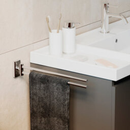 Cosmic Soap Dispenser, 200Ml, Screw-In Or Self-Adhesive, Chrome Silver, Anti- Corrosion, Next Collection - thumbnail 2