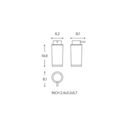 Cosmic Soap Dispenser, 200Ml, Screw-In Or Self-Adhesive, Chrome Silver, Anti- Corrosion, Next Collection - thumbnail 5