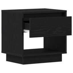 Berkfield Bedside Cabinet Black Oak 45X34X48 Cm Engineered Wood - thumbnail 5