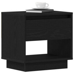 Berkfield Bedside Cabinet Black Oak 45X34X48 Cm Engineered Wood - thumbnail 3