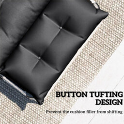 Outsunny Garden Lounge Chair Cushions Set Of 2, 220Gsm Fabric, Dark Grey - thumbnail 5