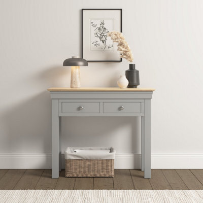 Seconique Bordeaux Console Table - Pebble Grey/oak  Fully Assembled - image 1