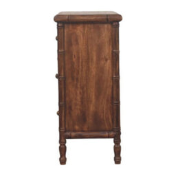 Artisan Furniture Solid Wood Bamboo Carved Chest, 3-Drawers, Brown - thumbnail 9