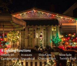 Spot On Dealz 360 Led Icicle Christmas 8 Functions Home Garden Indoor Snowing Lighting Decoration Ornament Indoor Festive Decor Multi Colour - thumbnail 2