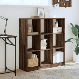 Berkfield Bookcase Brown Oak 102X32X108 Cm Engineered Wood - thumbnail 3