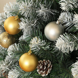 Homcom 7Ft Artificial Pine Christmas Tree With Pinecones, Steel Base - thumbnail 9