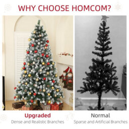 Homcom 7Ft Artificial Pine Christmas Tree With Pinecones, Steel Base - thumbnail 5