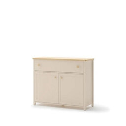 Arte Story 05 Sideboard Cabinet 110Cm - Beige & Oak Vincenza, Hinged Doors, Drawer & Shelf Storage