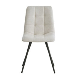 Nordlys Set Of 2 Metal And Beige Fabric Dining Chairs Modern Design Style Dining Room - thumbnail 7