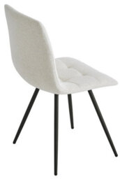 Nordlys Set Of 2 Metal And Beige Fabric Dining Chairs Modern Design Style Dining Room - thumbnail 4