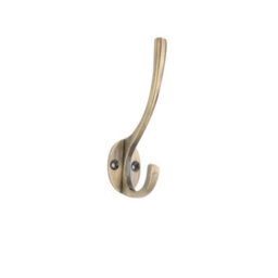 Spira Brass Brass Coat Hook - 87mm Antique - thumbnail 1