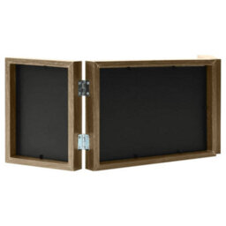 Berkfield Modern Trifold Photo Frame Collage Light Brown 28X18 Cm+2X - thumbnail 3