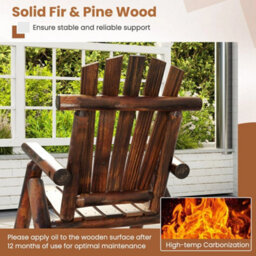 Outdoor Adirondack Rocking Chair Porch Rocker - thumbnail 4