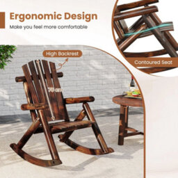 Outdoor Adirondack Rocking Chair Porch Rocker - thumbnail 5