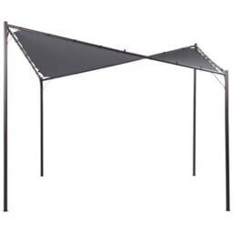 Beliani Gazebo Aventine Metal 300 Cm 300 Cm Dark Grey - thumbnail 1