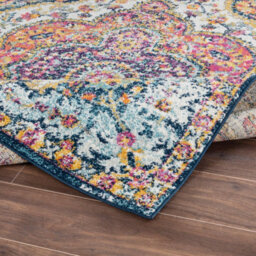 Mila Vintage Oriental Boho Pink/saffron Area Rug-200Cm X 275Cm - thumbnail 5