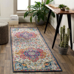 Mila Vintage Oriental Boho Pink/saffron Area Rug-200Cm X 275Cm - thumbnail 3