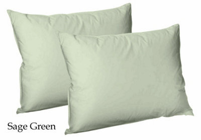 CHILIMILII Polycotton Pair Of Pillowcases Plain Dyed Housewife Pillow Covers 50X75 Cm