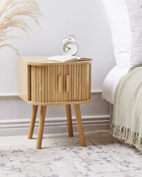 Beliani  Bedside Table Selah Brown - thumbnail 2