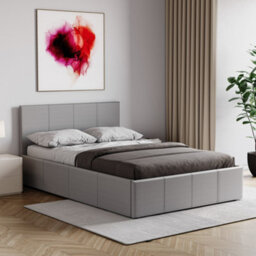 Lassic Vida Designs Lisbon Grey 4Ft Small Double Ottoman Ukfr Faux Leather Bed Frame - thumbnail 3