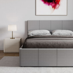 Lassic Vida Designs Lisbon Grey 4Ft Small Double Ottoman Ukfr Faux Leather Bed Frame - thumbnail 5