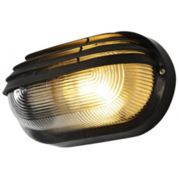 CGC Lighting Cgc Bonnie Black Oval Eyelid Outdoor Wall Light - thumbnail 3
