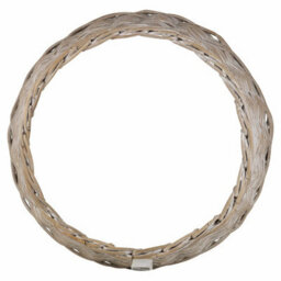 Urbn-Living Urbnliving 50Cm Round Medium Christmas Tree Skirt Xmas Rattan Wicker Whitewash Base Cover Stand - thumbnail 3