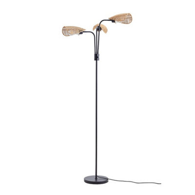 Thehotsale Paper Rope String-Wrapped Lampshade 3-Light Floor Lamp, Assembly Required - image 1