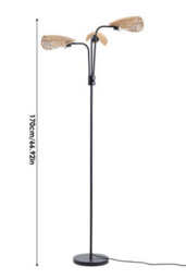 Thehotsale Paper Rope String-Wrapped Lampshade 3-Light Floor Lamp, Assembly Required - thumbnail 9