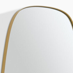 Furniturebox Uk Elodie Gold Metal Large 120X50 Pebble Shape Wall Mirror - thumbnail 7