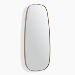Furniturebox Uk Elodie Gold Metal Large 120X50 Pebble Shape Wall Mirror - thumbnail 5