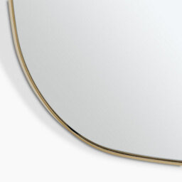 Furniturebox Uk Elodie Gold Metal Large 120X50 Pebble Shape Wall Mirror - thumbnail 8