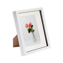 "Nicola Spring 3D Box Photo Frame - 8 X 10"" With 5 X 7"" Mount - White/ivory" - thumbnail 1