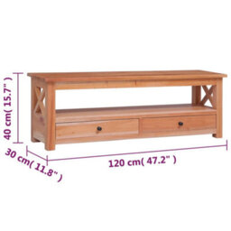 Berkfield Tv Cabinet 120X30X40 Cm Solid Mahogany Wood - thumbnail 8