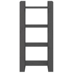 Berkfield Book Cabinet/room Divider Grey 60X35X125 Cm Solid Wood - thumbnail 3