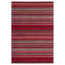 Melrose Mubai Stripe Wool Made Red Area Rug 120/170Cm - thumbnail 4