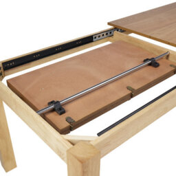 Beliani Extending Dining Table Madura Natural Ash Wood 160/240 Cm 90 Cm - thumbnail 7