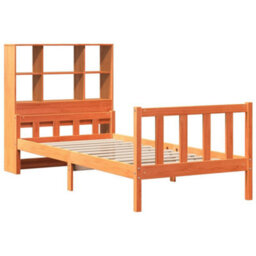 Berkfield Bookcase Bed Without Mattress Wax Brown 75X190 Cm Small Single Solid Wood - thumbnail 3