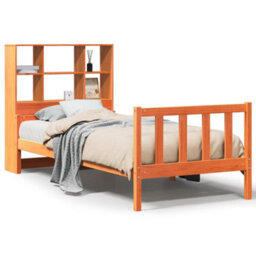 Berkfield Bookcase Bed Without Mattress Wax Brown 75X190 Cm Small Single Solid Wood - thumbnail 2